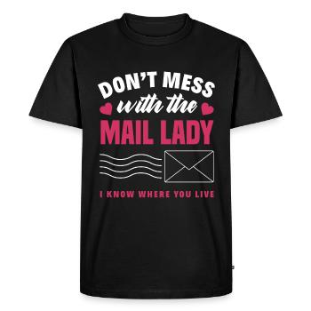 Officier de poste Femme Profession Cadeau - T-shirt Premium bio Homme - noir - Devant - Nico (187cm)