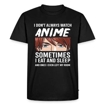 Anime - T-shirt Premium bio Homme - noir - Devant - Nico (187cm)