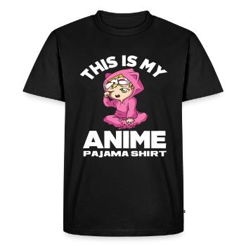 Anime Pyjama Chemise - T-shirt Premium bio Homme - noir - Devant - Nico (187cm)