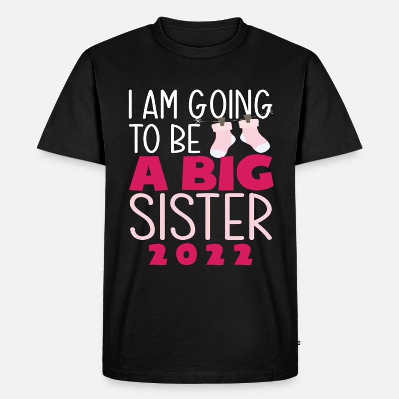 Ich Werde Eine Große Schwester - Männer Premium Bio T-Shirt - Schwarz