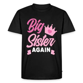 Again sister pregnancy announcement - Men's Premium Organic T-Shirt - black - Front - Nico (187cm)