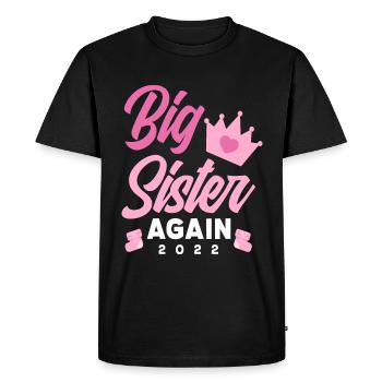 Again Sister Pregnancy Announcement 2022 - Men's Premium Organic T-Shirt - black - Front - Nico (187cm)