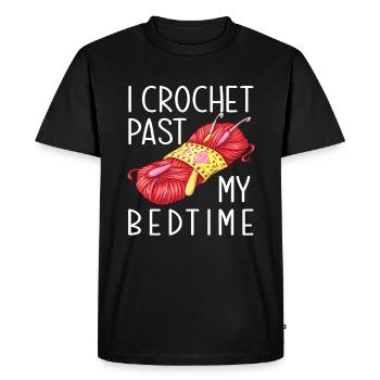 Crochet Passion Hobby Crocheter - Men's Premium Organic T-Shirt - black - Front - Nico (187cm)