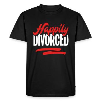 Happily Divorced Divorce - Men's Premium Organic T-Shirt - black - Front - Nico (187cm)