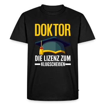Doktortitel Abschluss - Männer Premium Bio T-Shirt - Schwarz - Vorne - Nico (187cm)
