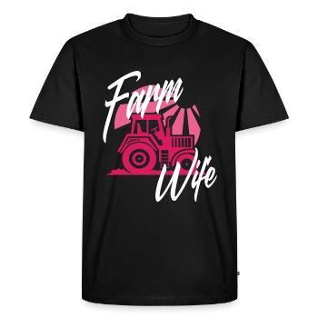 Farmer Farmer Farmer Wife - Men's Premium Organic T-Shirt - black - Front - Nico (187cm)