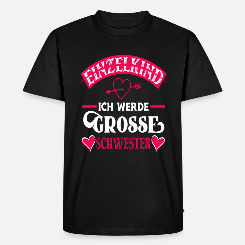 Ich Werde Große Schwester - Männer Premium Bio T-Shirt - Schwarz