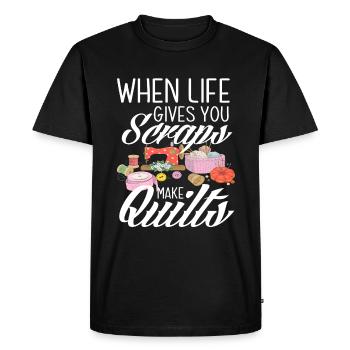 Tricot Artisanat Passe-temps Grand-mère Amour - T-shirt Premium bio Homme - noir - Devant - Nico (187cm)