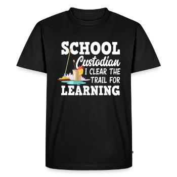 School caretaker Putzen Putzmann - Men's Premium Organic T-Shirt - black - Front - Nico (187cm)