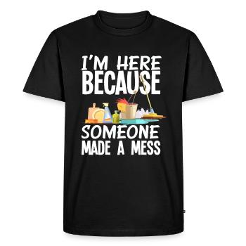 School caretaker cleaning cleansing power - Men's Premium Organic T-Shirt - black - Front - Nico (187cm)