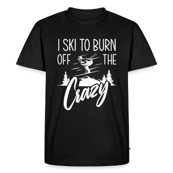 Fun Skiing Skier Gift - Men's Premium Organic T-Shirt - black - Front - Nico (187cm)