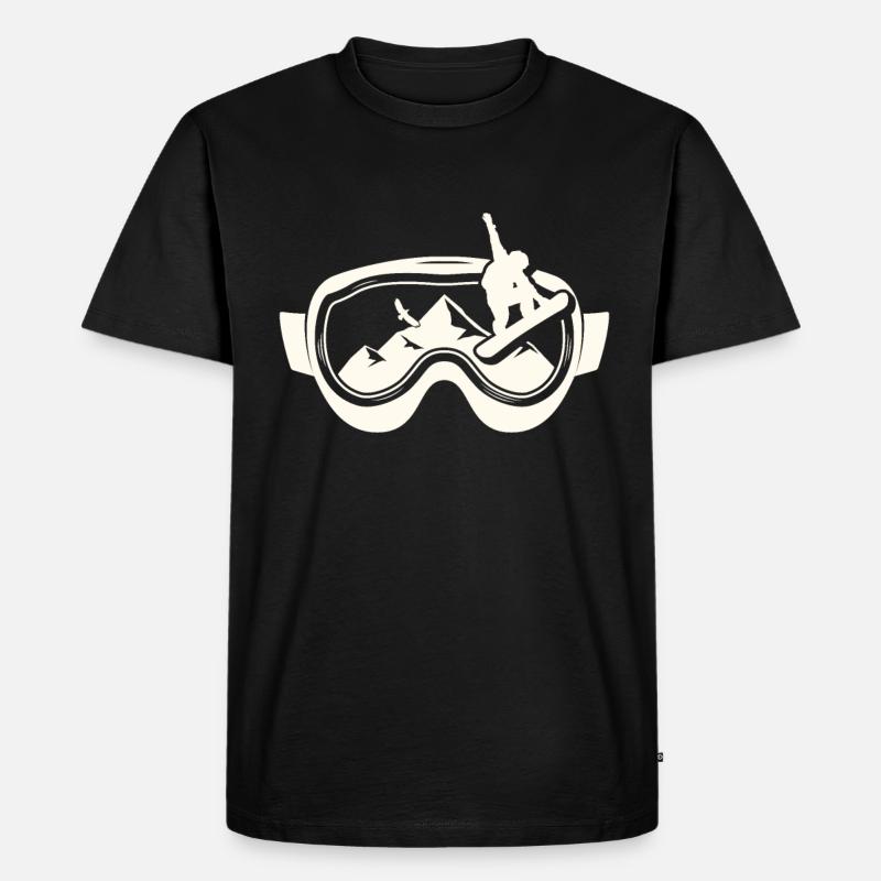 Snowboard - Männer Premium Bio T-Shirt - Schwarz