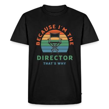 Cadeau du metteur en scène - T-shirt Premium bio Homme - noir - Devant - Nico (187cm)