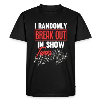 Theater Music Quote Gift - Men's Premium Organic T-Shirt - black - Front - Nico (187cm)