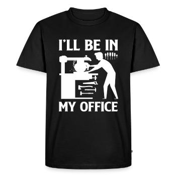 Hobby Carpenter Craftsman Office Workshop - Men's Premium Organic T-Shirt - black - Front - Nico (187cm)