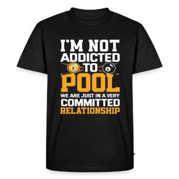 Billiard Hobby Passion Billiard Player - Men's Premium Organic T-Shirt - black - Front - Nico (187cm)