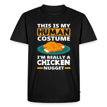 Chicken Nuggets Costume Funny Chicken Nugget - Men's Premium Organic T-Shirt - black - Front - Nico (187cm)