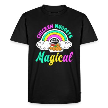 Chicken Nuggets Magic - Men's Premium Organic T-Shirt - black - Front - Nico (187cm)