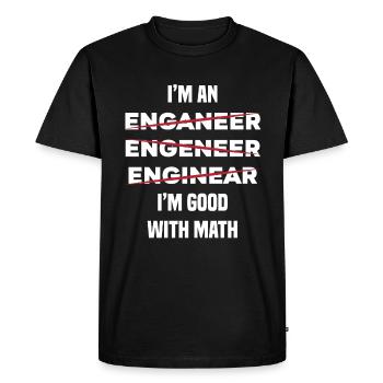 Engineer - Men's Premium Organic T-Shirt - black - Front - Nico (187cm)