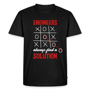 Engineer engineers always find a solution - Men's Premium Organic T-Shirt - black - Front - Nico (187cm)