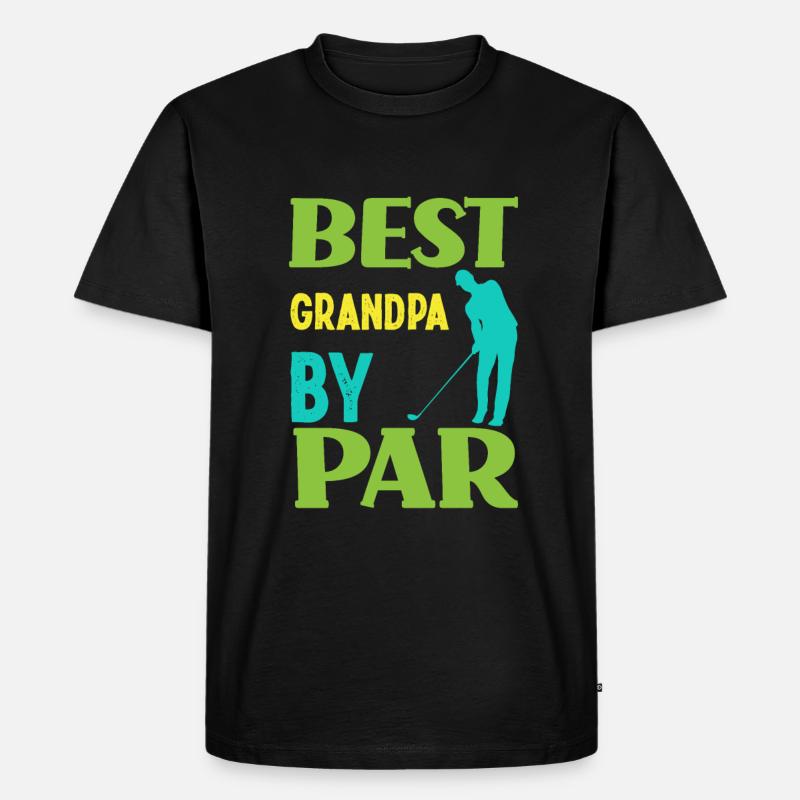 Bester Opa Golfspieler Golf Golfer - Männer Premium Bio T-Shirt - Schwarz