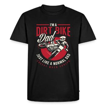 Motocross Papa Dirt Bike Père - T-shirt Premium bio Homme - noir - Devant - Nico (187cm)