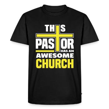 Pasteur Pasteur Église Tolle Don spirituel - T-shirt Premium bio Homme - noir - Devant - Nico (187cm)