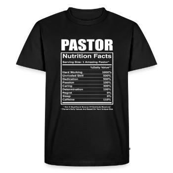 Pastor Pastor Nutritional Information - Men's Premium Organic T-Shirt - black - Front - Nico (187cm)