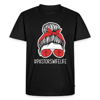 Pasteur Pasteur Épouse Vie - T-shirt Premium bio Homme - noir - Devant - Nico (187cm)