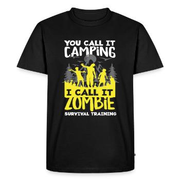 Zombies Camping Survival Training Camper - T-shirt Premium bio Homme - noir - Devant - Nico (187cm)