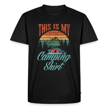 Ma Chemise Camping Retro Camper Camping - T-shirt Premium bio Homme - noir - Devant - Nico (187cm)