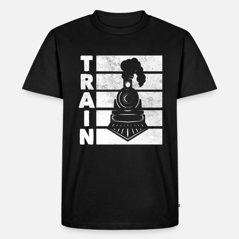 Zug - Männer Premium Bio T-Shirt - Schwarz