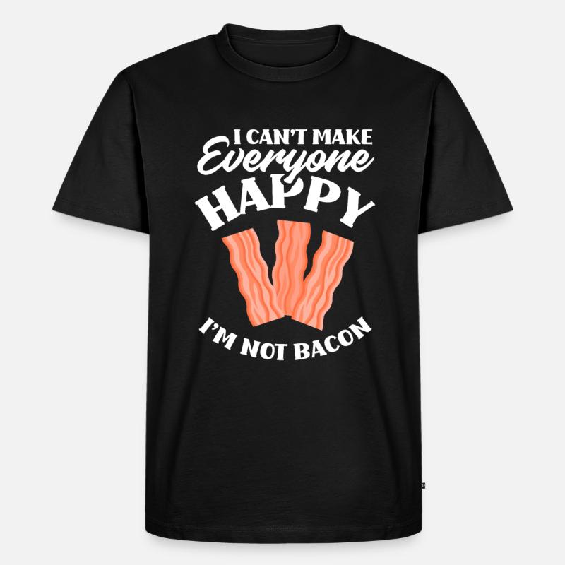 Speck Glück Fleisch - Männer Premium Bio T-Shirt - Schwarz