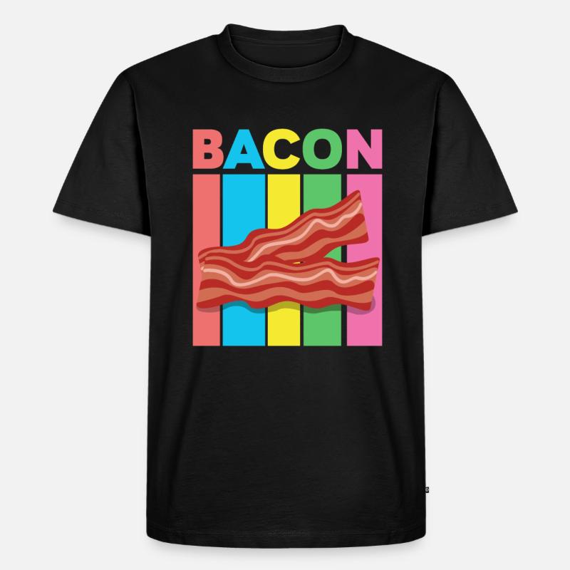 Retro Bacon - Men's Premium Organic T-Shirt - black