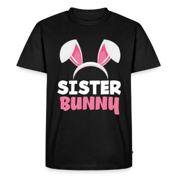 Sister Bunny Easter Bunny Ears Easter - Men's Premium Organic T-Shirt - black - Front - Nico (187cm)