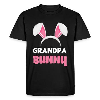 Grandpa Bunny Easter Bunny Ears Easter - Men's Premium Organic T-Shirt - black - Front - Nico (187cm)
