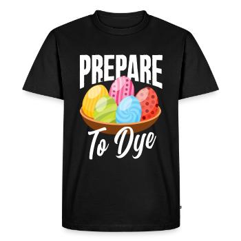 Easter Eggs Coloring Easter Pun - Men's Premium Organic T-Shirt - black - Front - Nico (187cm)