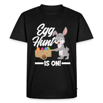 Easter Eggs Chasing Easter Bunny Easter - Men's Premium Organic T-Shirt - black - Front - Nico (187cm)