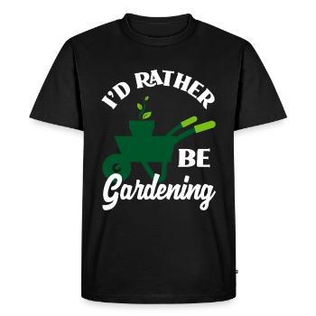 Jardin - T-shirt Premium bio Homme - noir - Devant - Nico (187cm)