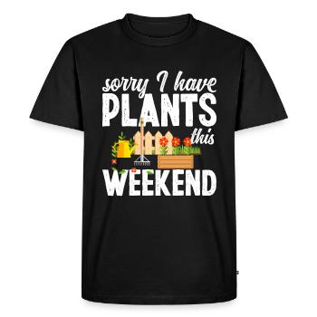 Week-end de jardinage - T-shirt Premium bio Homme - noir - Devant - Nico (187cm)