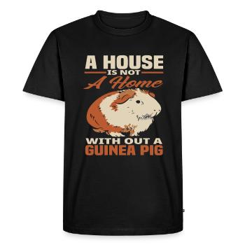 Cochon d’Inde maison animal de compagnie cadeau - T-shirt Premium bio Homme - noir - Devant - Nico (187cm)