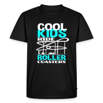Roller Coaster Kids Child Teenagers - Men's Premium Organic T-Shirt - black - Front - Nico (187cm)