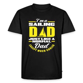 Dad Sailor Sailing - Men's Premium Organic T-Shirt - black - Front - Nico (187cm)