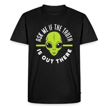 Truth Alien Aliens Aliens - Men's Premium Organic T-Shirt - black - Front - Nico (187cm)