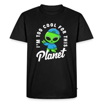 Funny Alien Kids - Men's Premium Organic T-Shirt - black - Front - Nico (187cm)