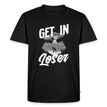 Enlèvement extraterrestre extraterrestres dans l’espace extra-atmosphérique - T-shirt Premium bio Homme - noir - Devant - Nico (187cm)