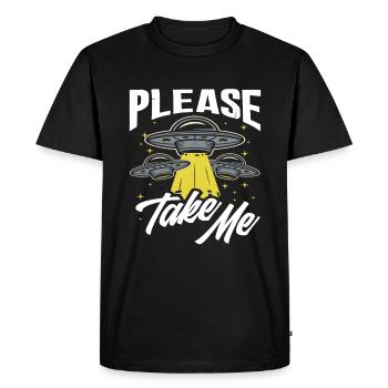 Please Take Me Alien Abduction - Men's Premium Organic T-Shirt - black - Front - Nico (187cm)