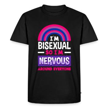 Bisexuel Amour Tout Le Monde Nerveux - T-shirt Premium bio Homme - noir - Devant - Nico (187cm)