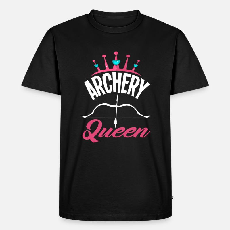 Queen Bogen Bogenschießen - Männer Premium Bio T-Shirt - Schwarz