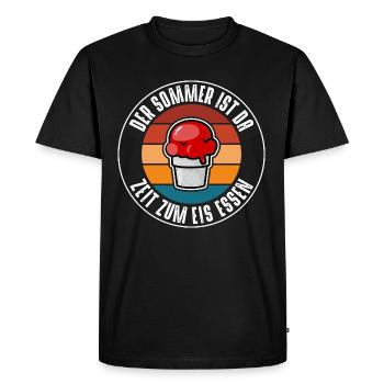 Summer is here - Men's Premium Organic T-Shirt - black - Front - Nico (187cm)
